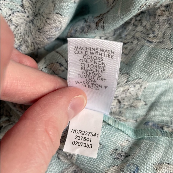 J. Jill | Love Linen Blue Floral Sun Dress, size Medium - Picture 12 of 12